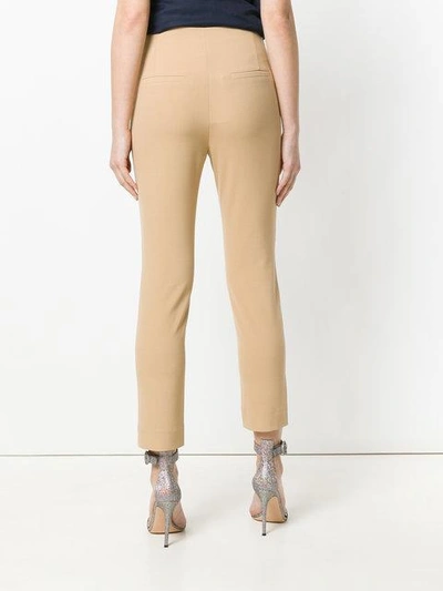 Shop Jacquemus Cropped Skinny Trousers - Neutrals In Nude & Neutrals