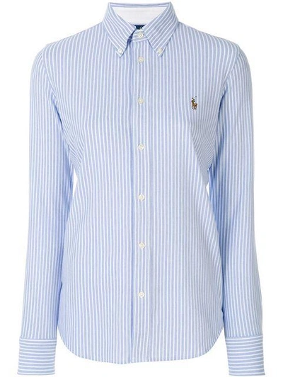 Shop Ralph Lauren Striped Shirt In Blue