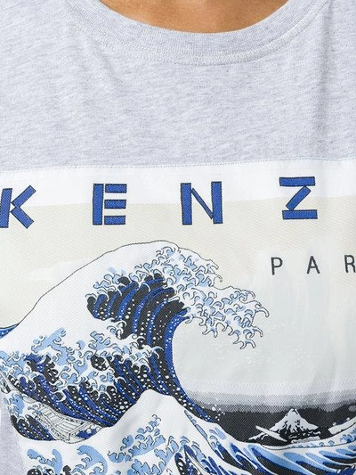 Shop Kenzo Graphic Print T-shirt - Grey