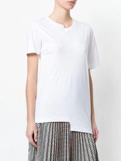 Shop Cedric Charlier Cédric Charlier Asymmetric T-shirt - White