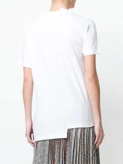 Shop Cedric Charlier Cédric Charlier Asymmetric T-shirt - White