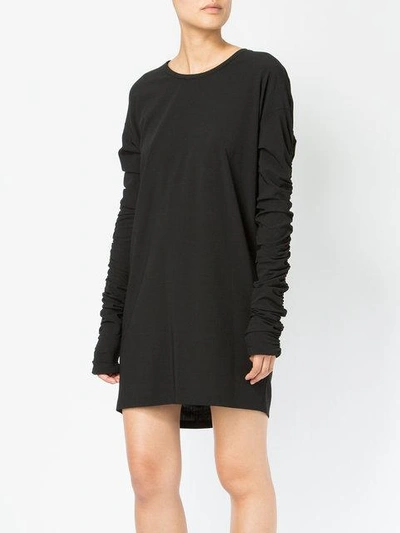 Shop Ilaria Nistri Dress With Gathered Sleeves - Black