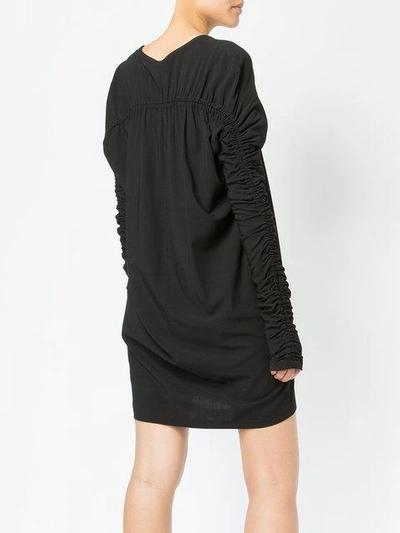 Shop Ilaria Nistri Dress With Gathered Sleeves - Black