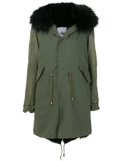 Shop Furs66 Lined Hooded Parka - Green