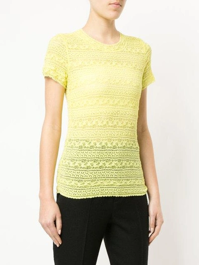 Shop Marc Cain Lace T In Yellow
