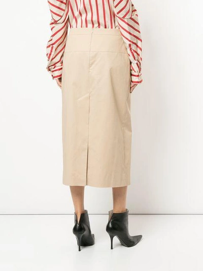 Shop Christopher Esber Resin Skirt In Brown