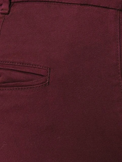 Shop Via Masini 80 Skinny Chino Trousers In Red