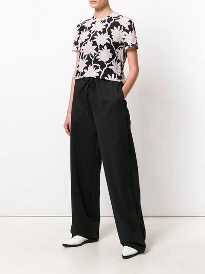Valentino Popflowers Print Top - Black In Black