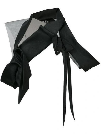 Shop Rick Owens Wishbone Ribbons Jacket In Black