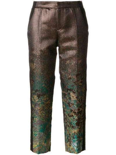 Shop A.f.vandevorst Metallic Sheen Cropped Trousers