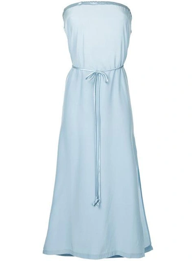 Shop Kacey Devlin Strapless Midi Dress - Blue