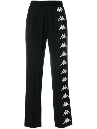 Shop Faith Connexion X Kappa Tailored Trousers In Black