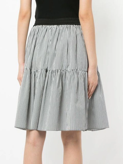 Shop Goen J Stripe Paneled Knit Skirt In Black