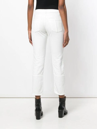 Shop Andrea Ya'aqov Cropped Tapered Jeans In White