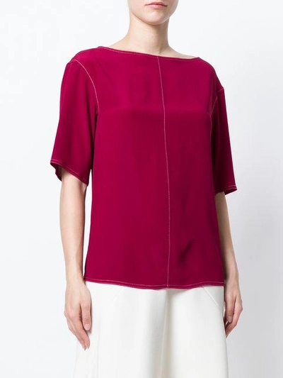 Shop Marni Seam Detail T-shirt In Red