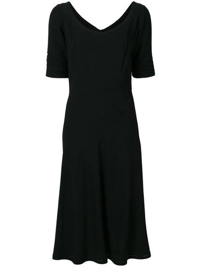 Shop Ermanno Scervino Crepe Dress - Black