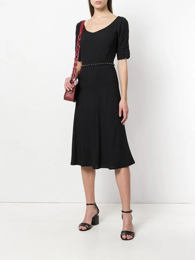 Shop Ermanno Scervino Crepe Dress - Black