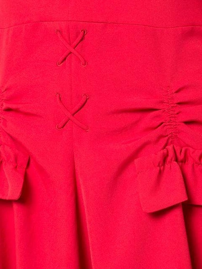 Shop Carven Stitch And Pocket Detailed Mini Dress