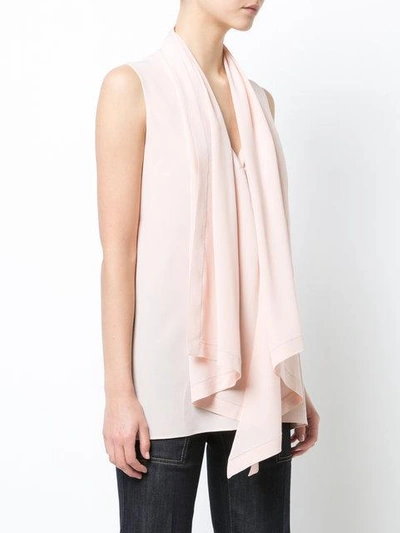 Shop Derek Lam Sleeveless Handkerchief Blouse In Pink