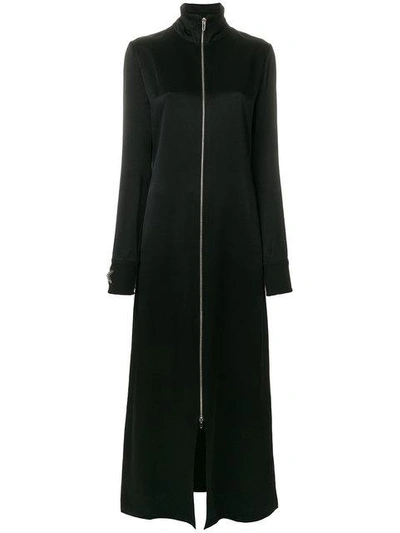 Shop Amen Crystal Star Embellished Long Coat In 009black