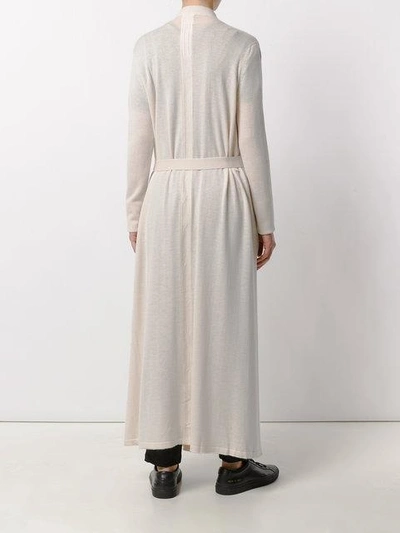 Shop Rick Owens Longline Cardigan In Neutrals