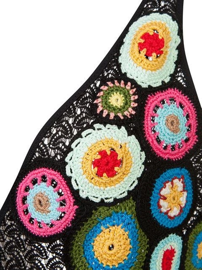 Shop Missoni Floral Crochet Swimsuit In Black