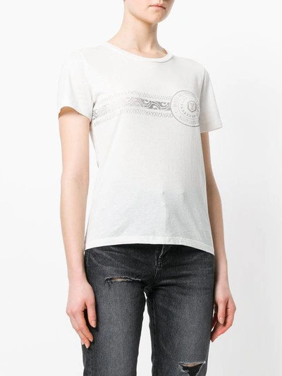 Shop Saint Laurent Graphic-print Short-sleeve T-shirt In White