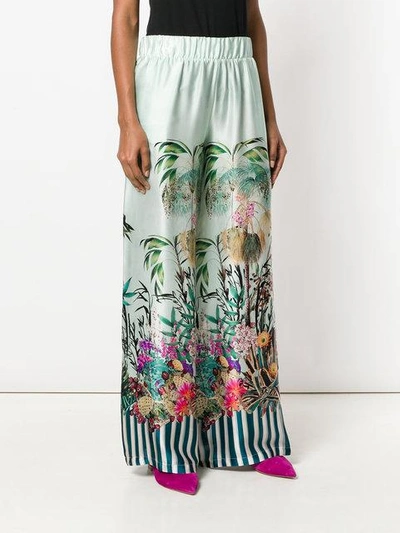Shop Black Coral Palace Jungle Trousers In Green