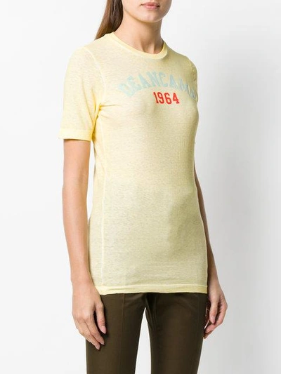 Shop Dsquared2 Dean Camp T-shirt - Yellow