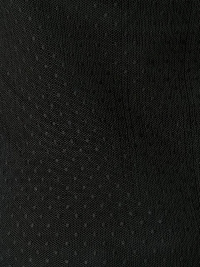 Shop Saint Laurent Polka Dot Mesh Camisole In Black