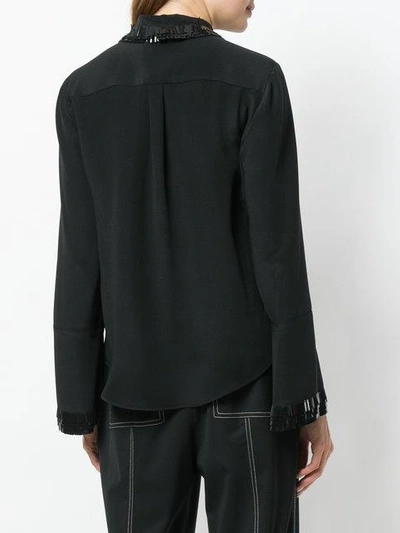 Shop Derek Lam Fringed Trim Shirt In Black