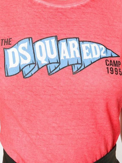 Shop Dsquared2 Logo Printed T-shirt - Pink