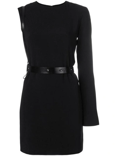 Shop Helmut Lang Harness Belt Mini Dress - Black