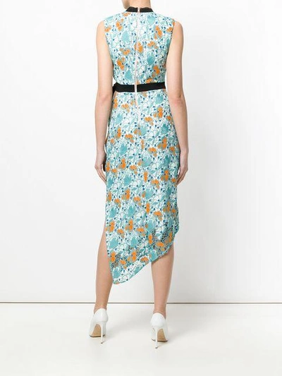 Shop Three Floor Solo Floral Embroidery Dress In Green