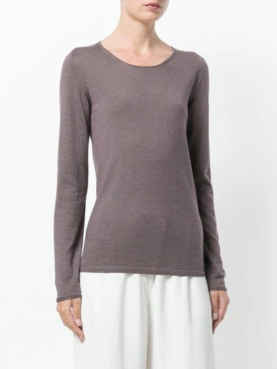Shop Le Tricot Perugia Round Neck Sweater In Pink
