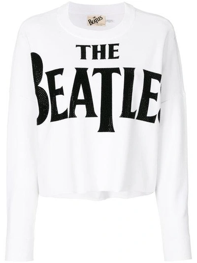 Shop Alice And Olivia The Beatles Jumper In White