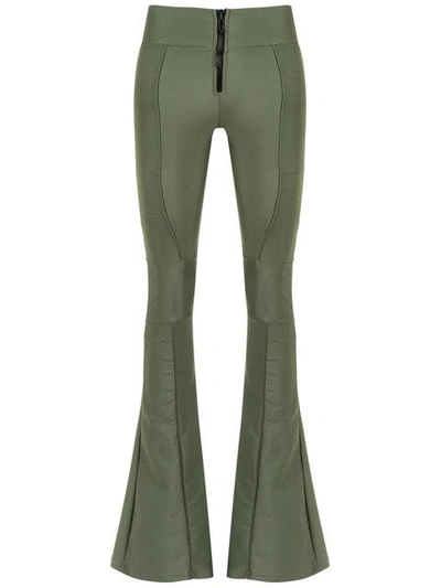 Shop Andrea Bogosian Embroidered Flared Trousers