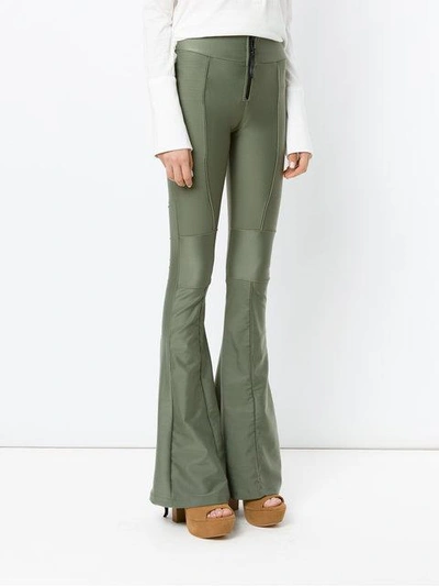 Shop Andrea Bogosian Embroidered Flared Trousers