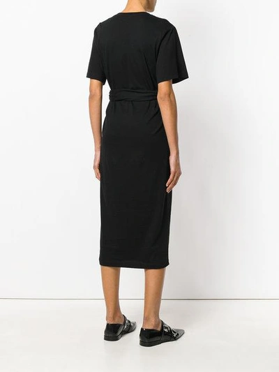 Shop Proenza Schouler Cap Sleeve Tied Dress In Black