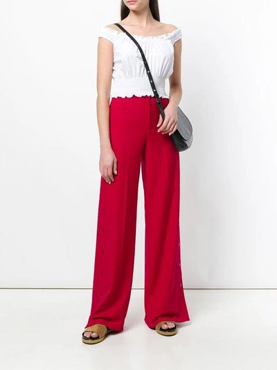 Shop Red Valentino Wide Leg Trousers