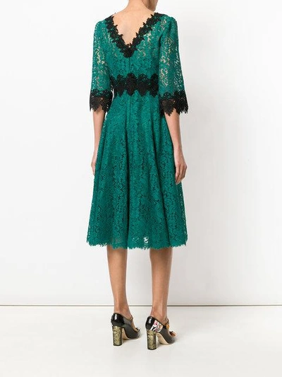 Shop Dolce & Gabbana Lace A In Green
