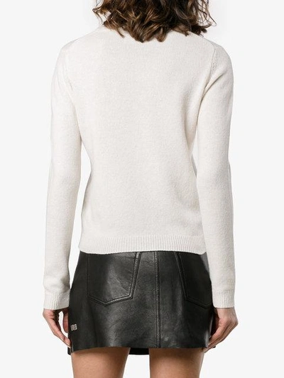 Shop Ashley Williams Ecstasy Intarsia Wool Sweater - White