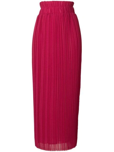 Shop P.a.r.o.s.h Pleated Maxi Skirt In Pink