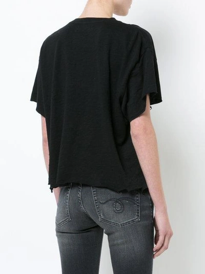 Shop Amiri Distressed Detail T In Black