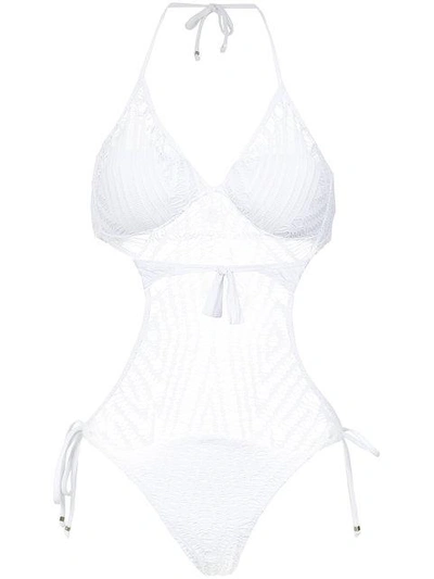 Shop Amir Slama Knit Sling Bikini - White