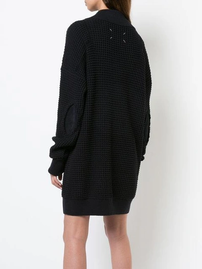 Shop Maison Margiela Waffle Knit Cricket Sweater - Black