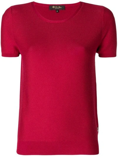 Shop Loro Piana Plain T-shirt - Red