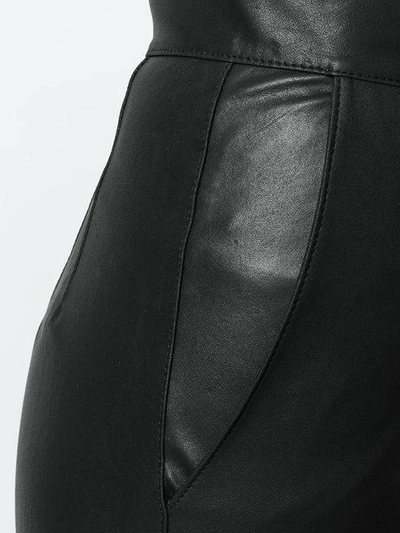 Shop Vanderwilt High Rise Leather Trousers In Black