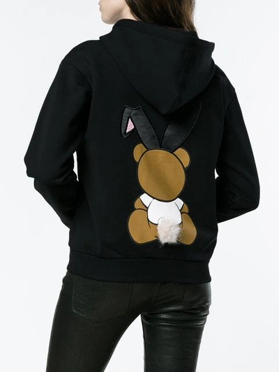 Shop Moschino Playboy Hooded Sweatshirt - Black