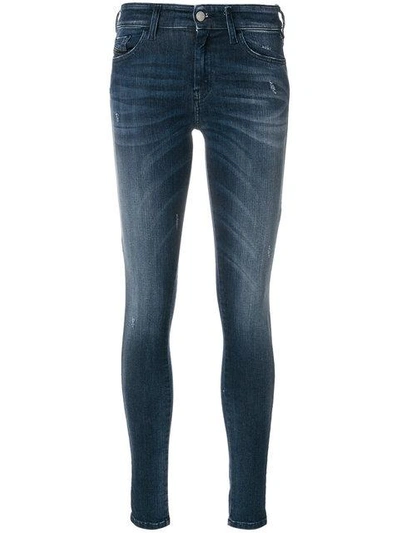 Shop Diesel Mid-rise Skinny Jeans - Blue